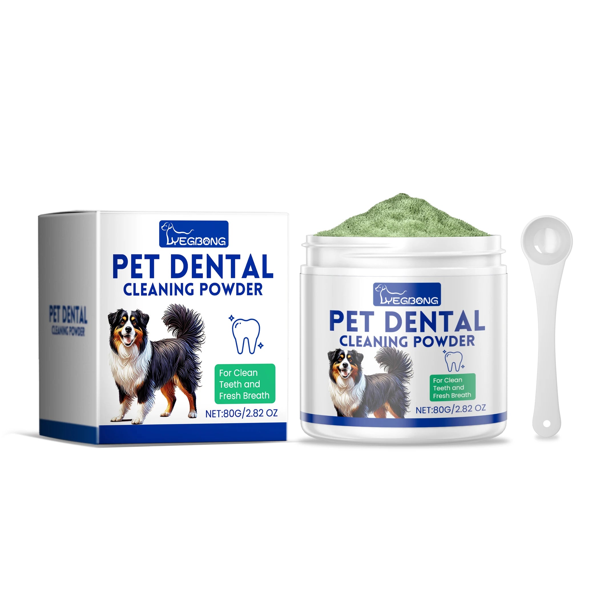Dog Oral Hygiene Teeth Cleaning & Brightening Powder