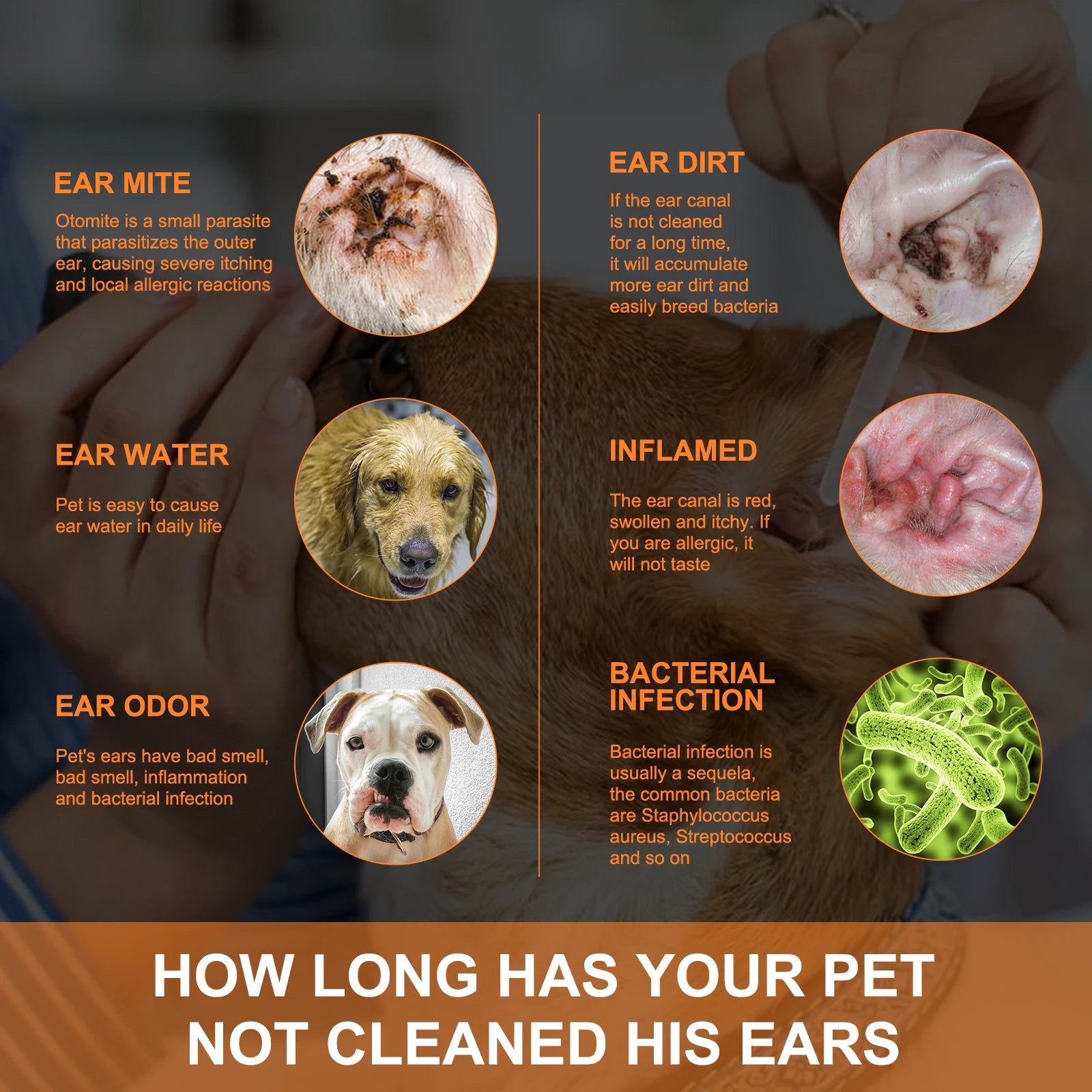 Pet Itch Relief Ear Care Cleaning & Deodorizing Drops