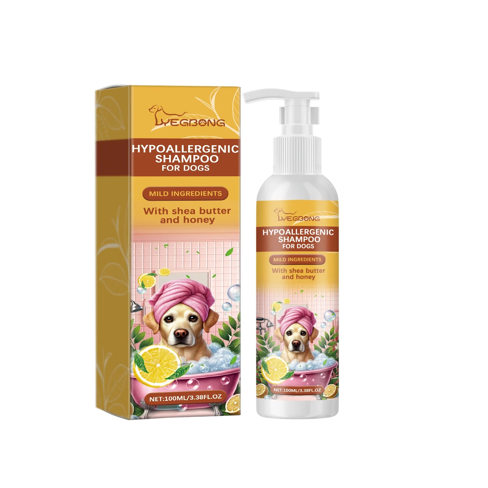 Tear-Free Hypoallergenic Hair Softening Dog Shampoo