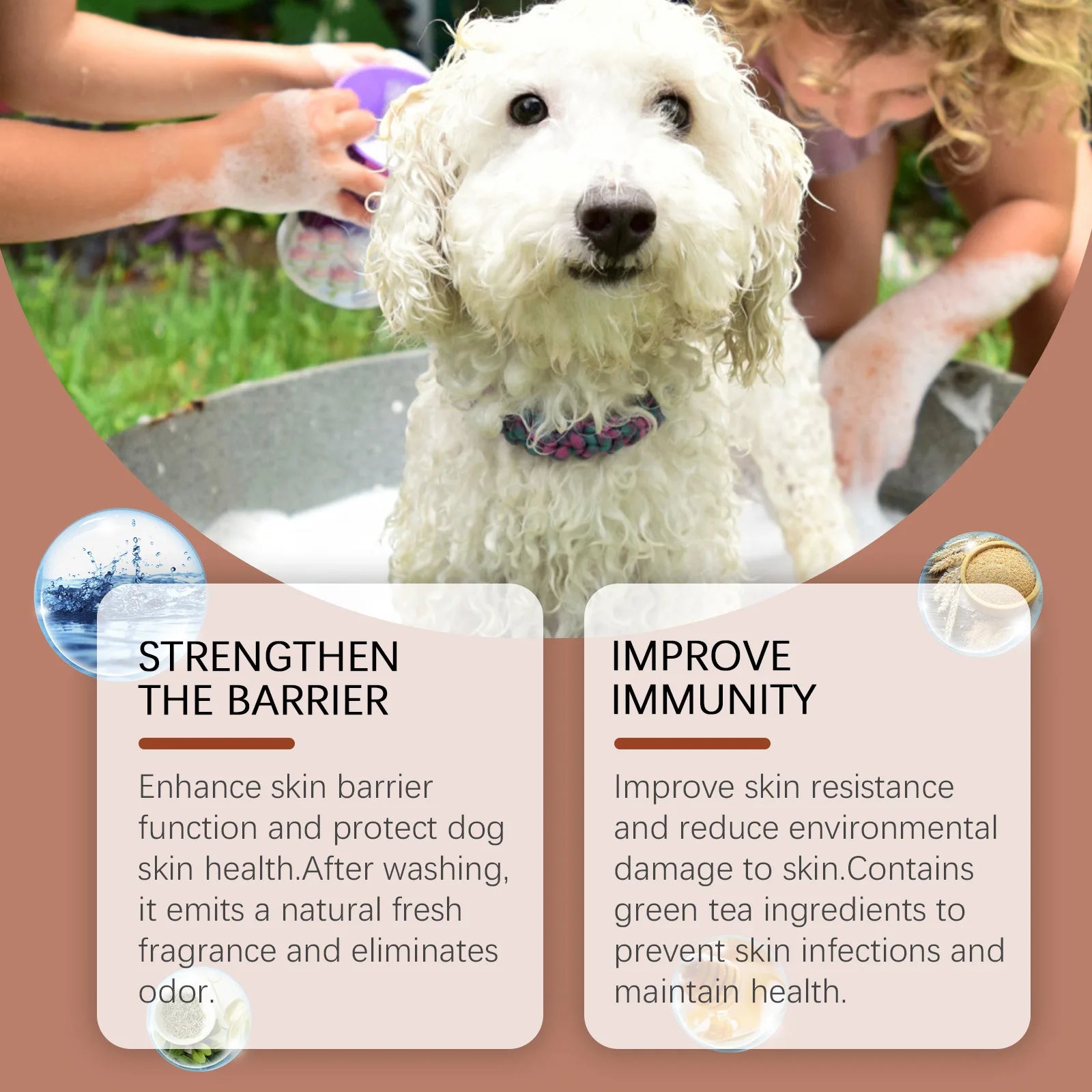 Tear-Free Hypoallergenic Hair Softening Dog Shampoo