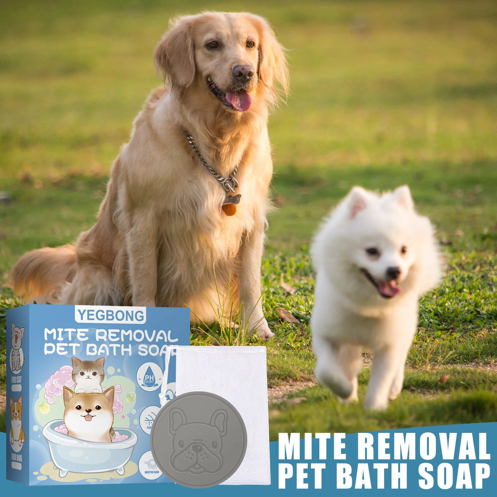 Pet Mite Removal Deodorizing Bath Soap