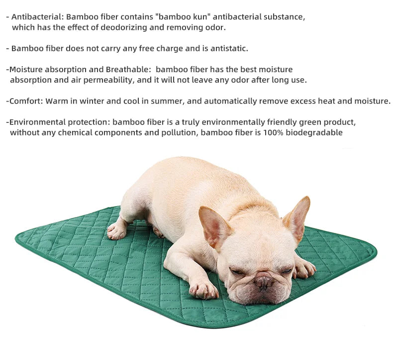 Reusable Waterproof Bamboo Pet Pee Mat