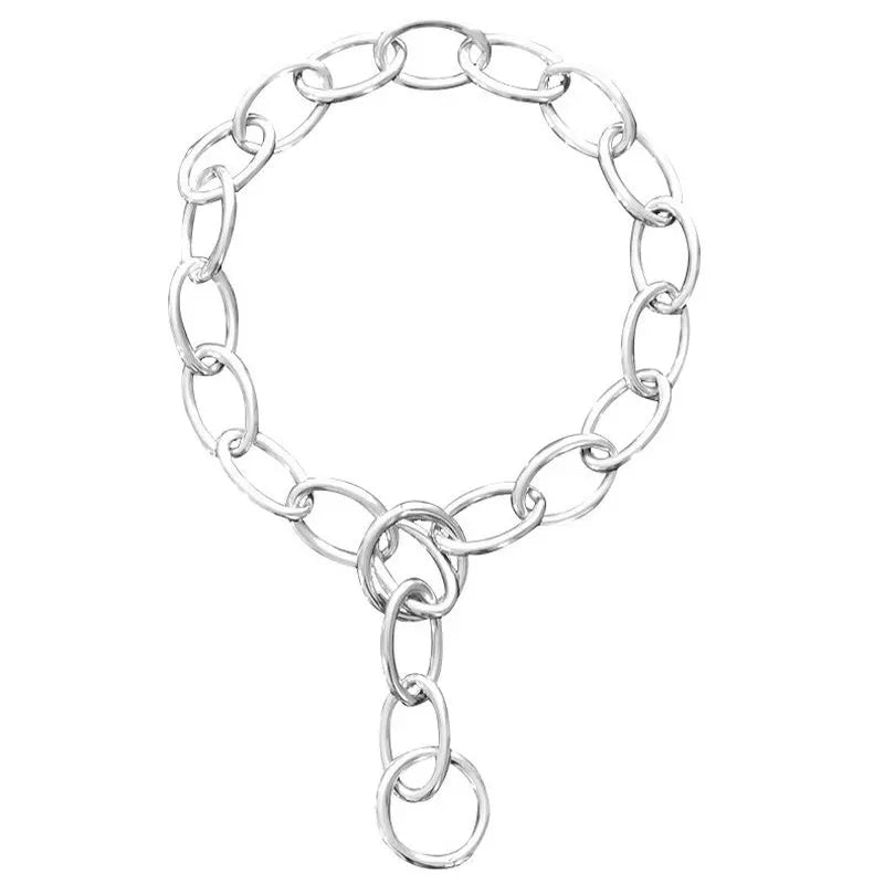 Classic Solid Stainless Steel Dog Chain Collar