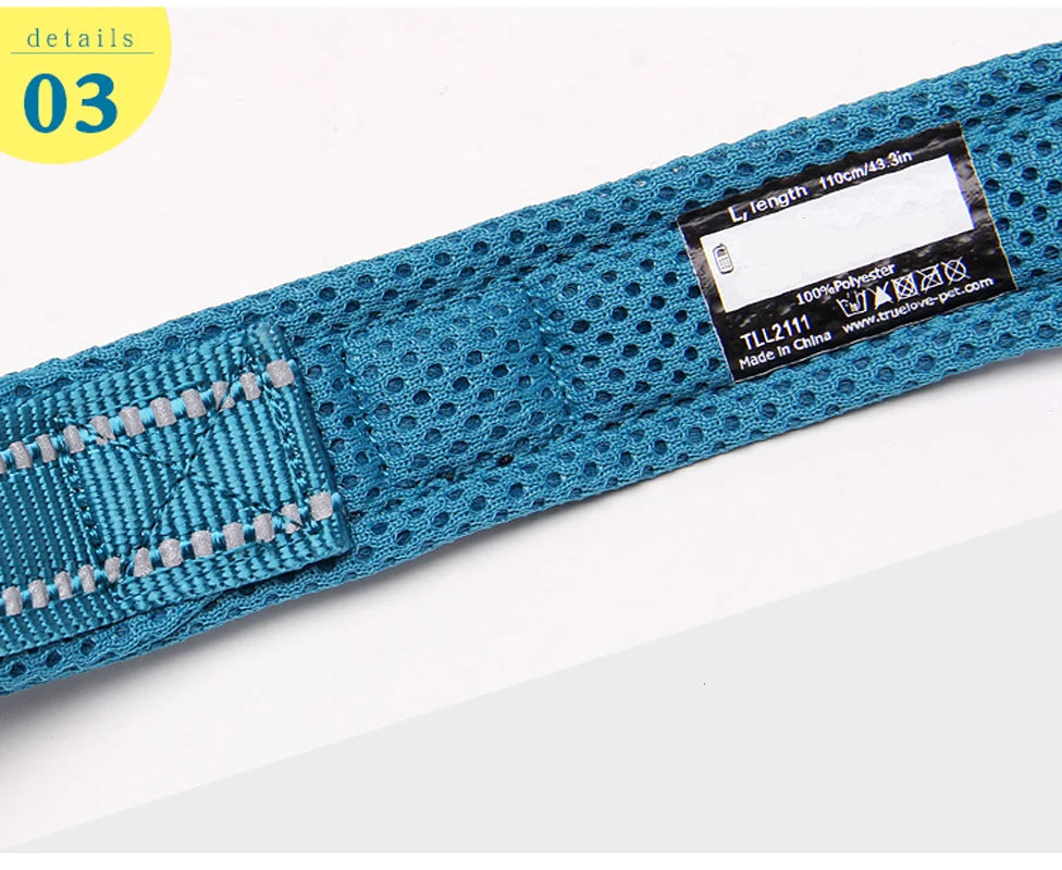 Soft Mesh Nylon Double Thick Reflective Dog Leash