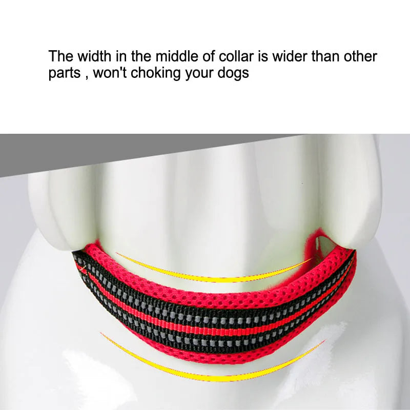 Heavy Duty Mesh-Padded Reflective Dog Collar