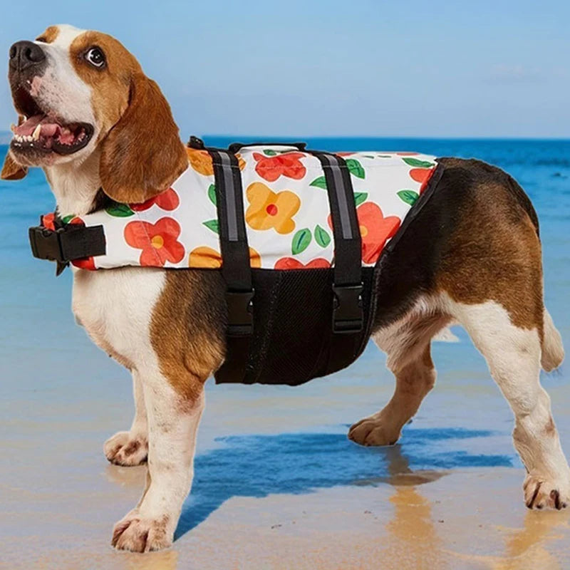 Summer Reflective Adjustable Dog Life Jacket