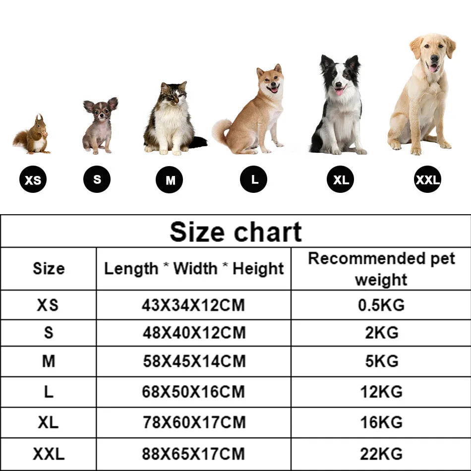 Soft Square Plush Pet Bed