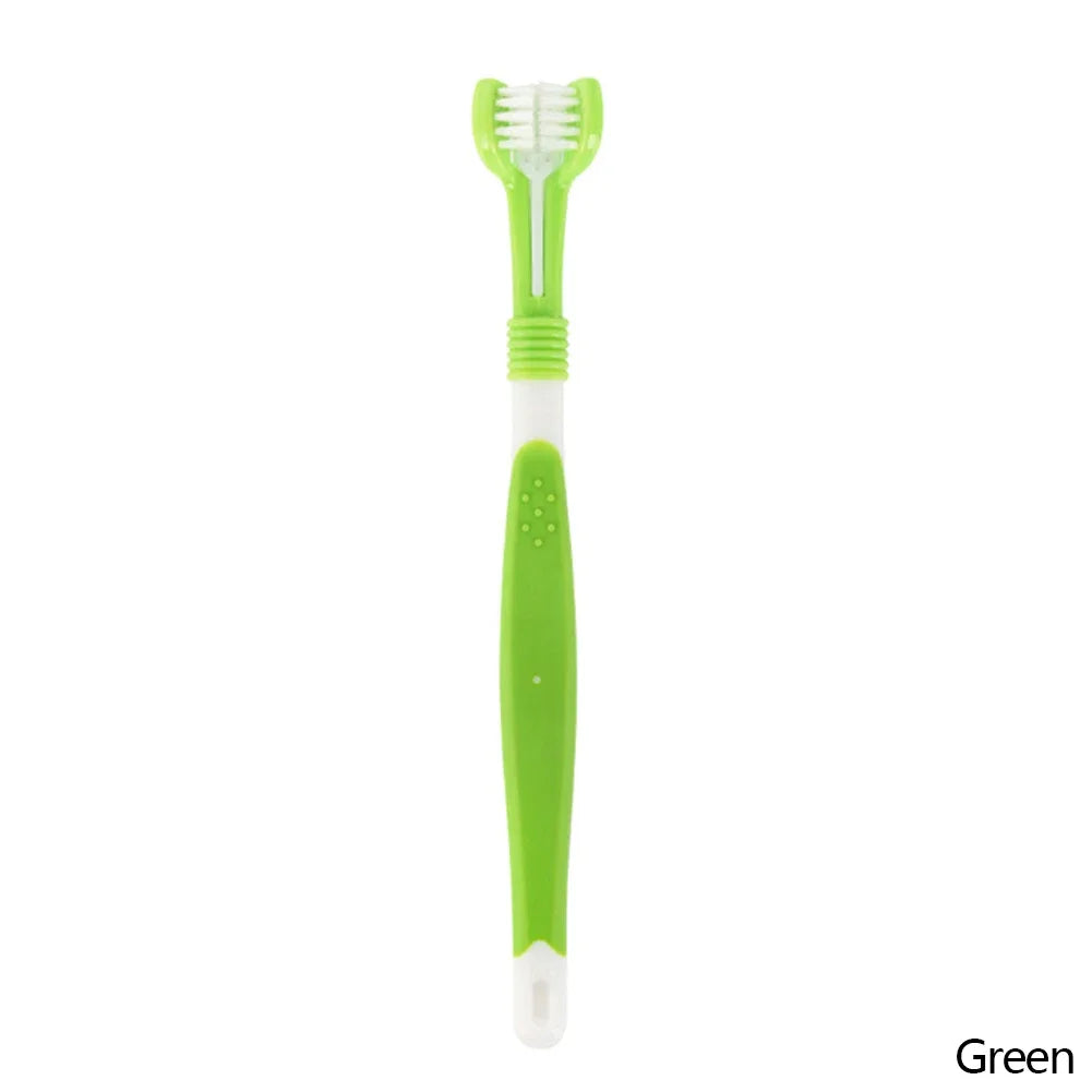 Three-Head Multi-Angle Pet Toothbrush