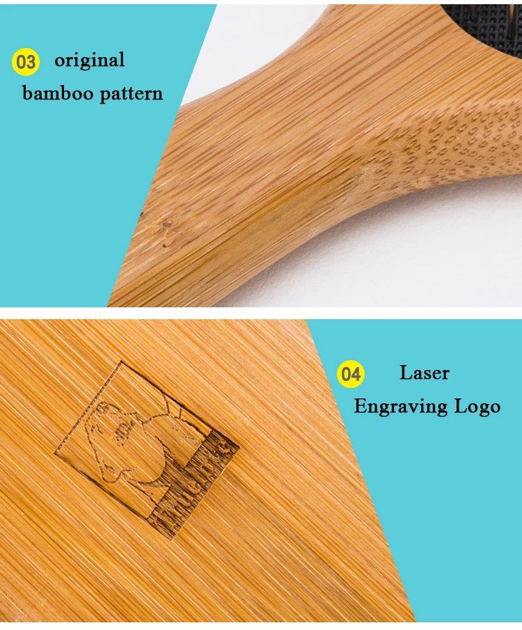 Truelove Wooden Handle Pet Grooming Massage Brush