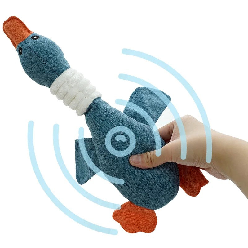 Mallard Duck Plush Dog Toy w/Squeaker