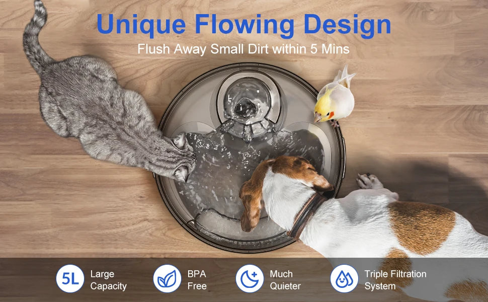 Large Automatic Multi-Pet Water Fountain