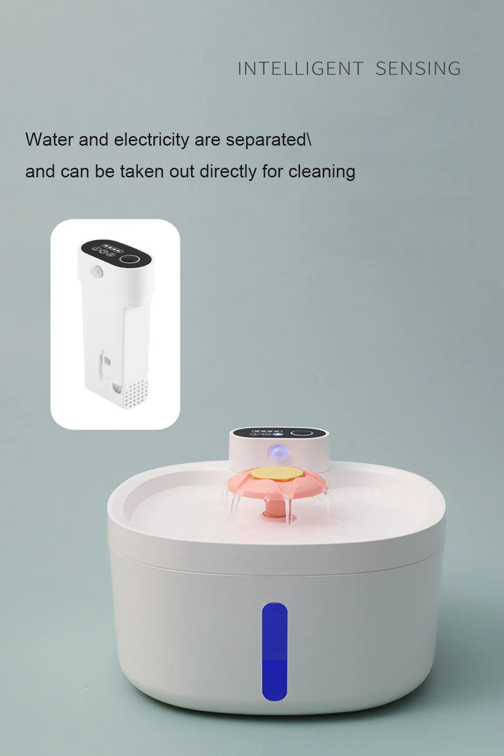 Wireless 2.6L Smart Pet Water Fountain w/Sensor