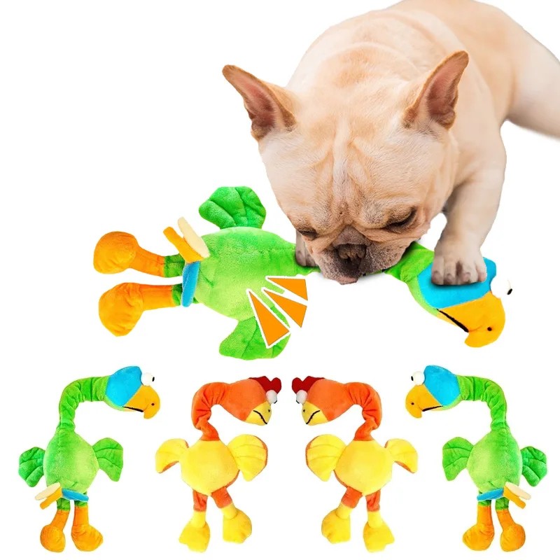 Funny Chicken Squeaky Plush Dog Toy