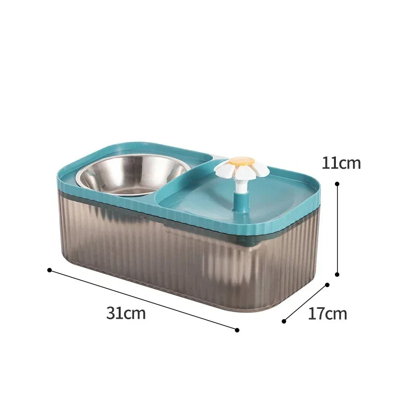 Automatic 2-in-1 Pet Feeder & Water Fountain
