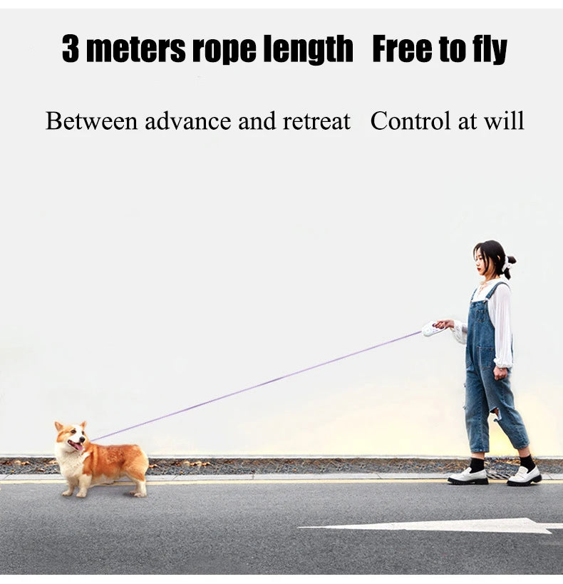 LED Luminous Automatic Retractable Dog Leash