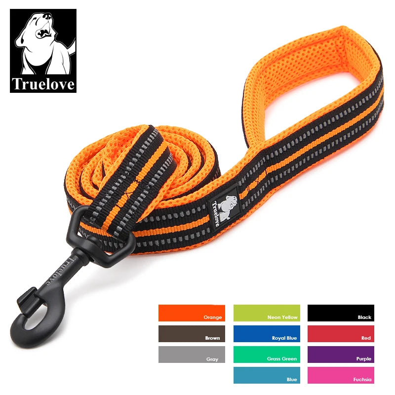 Soft Reflective Nylon Mesh Padded Dog Leash