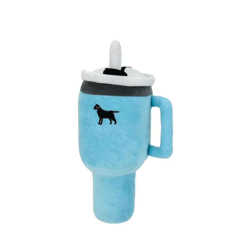 Tall Squeaky Plush Travel Cup Dog Toy