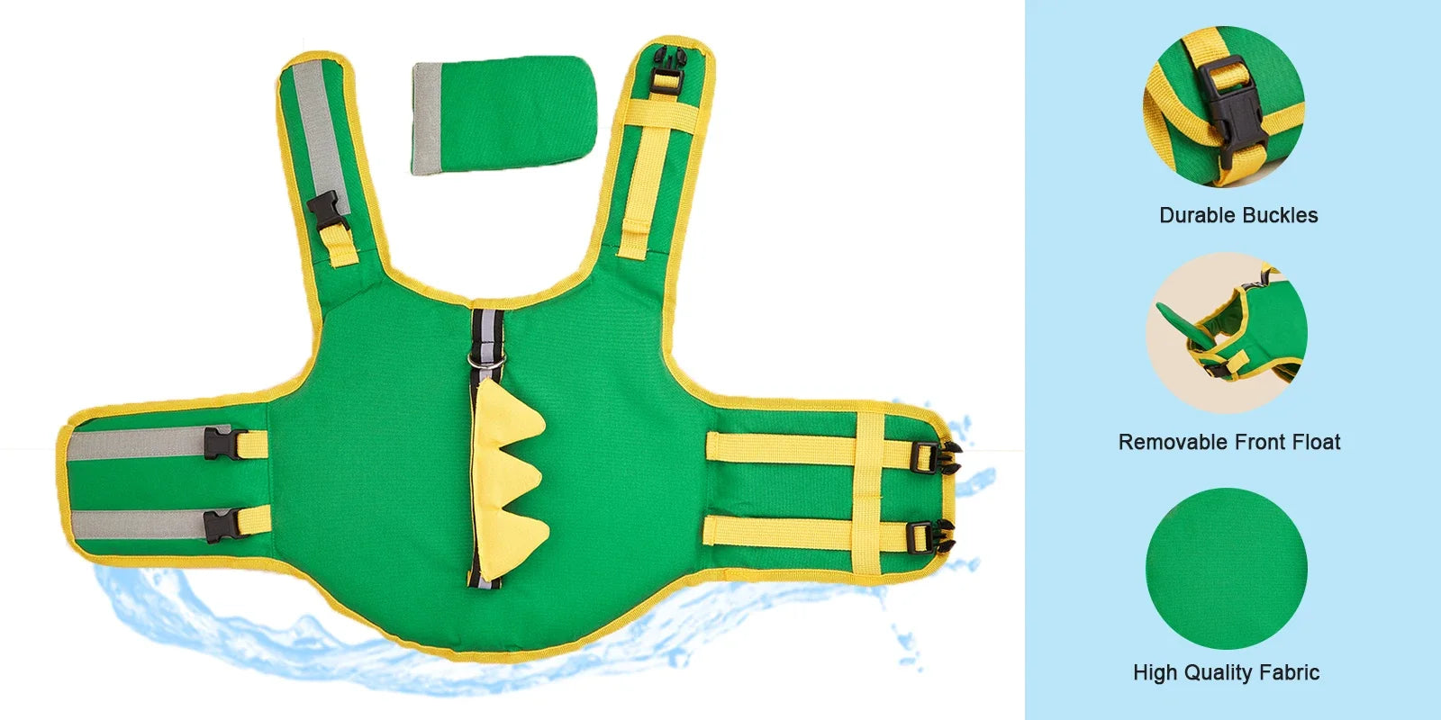 Reflective Adjustable Dog Flotation Life Vest