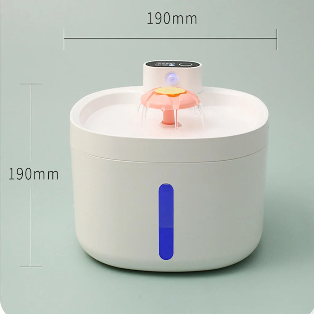 Wireless 2.6L Smart Pet Water Fountain w/Sensor