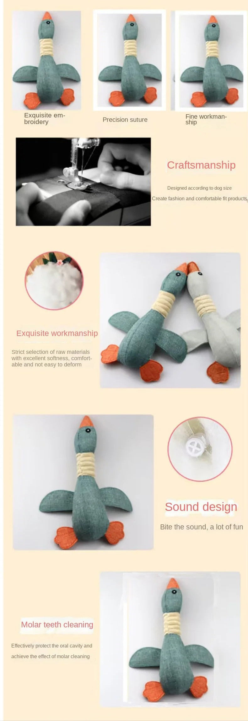 Mallard Duck Plush Dog Toy w/Squeaker