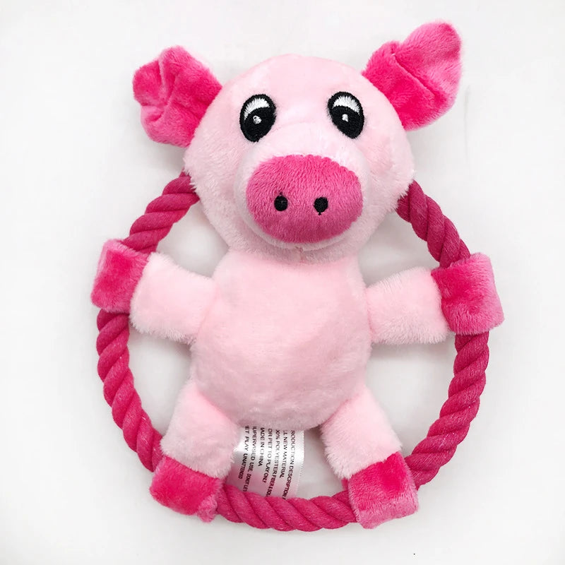 Cartoon Cotton Rope Dog Fetch Toys