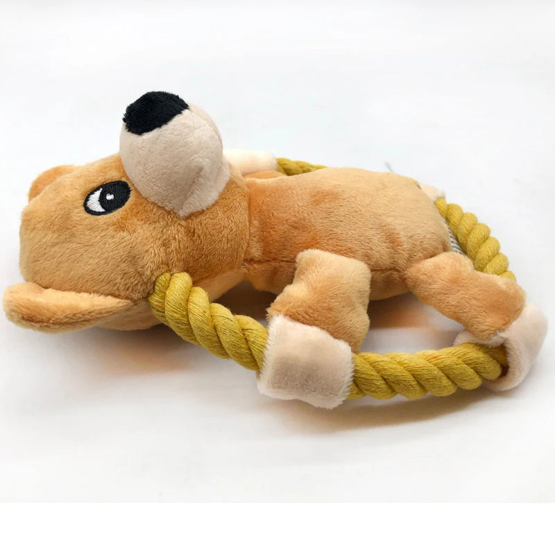 Cartoon Cotton Rope Dog Fetch Toys