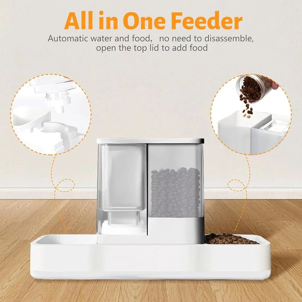 Small Pet Gravity Feeder & Water Dispenser