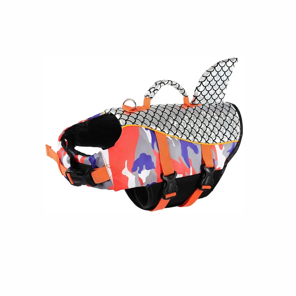 Shark Pets Adjustable Rip-Stop Dog Life Vest