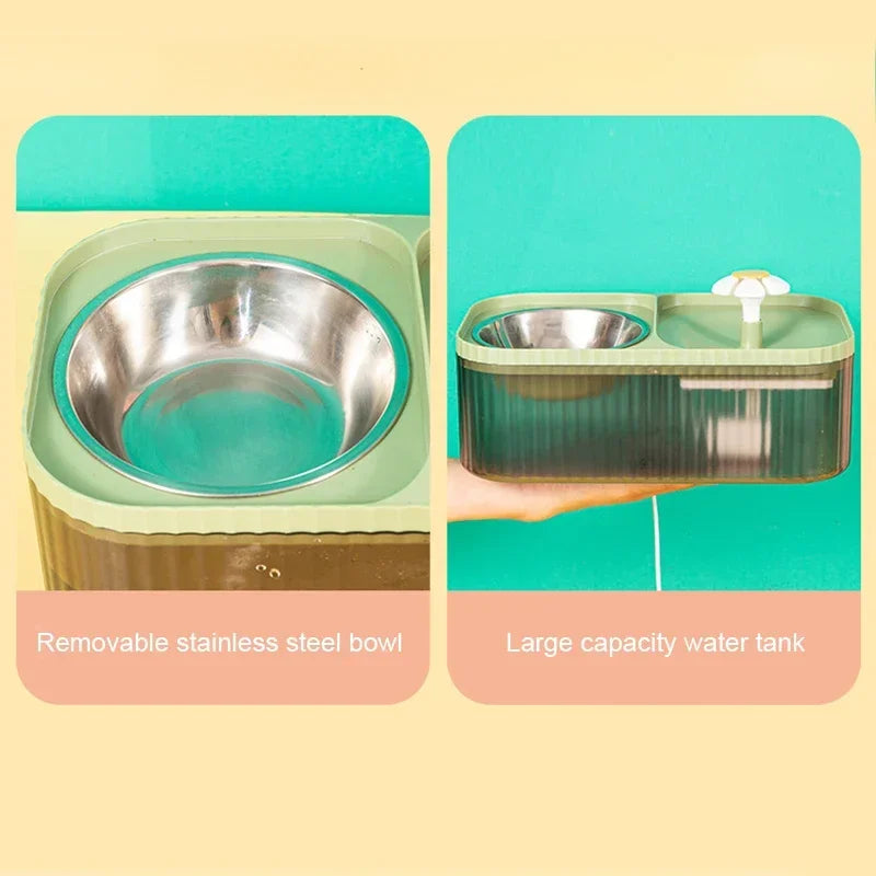 Automatic 2-in-1 Pet Feeder & Water Fountain