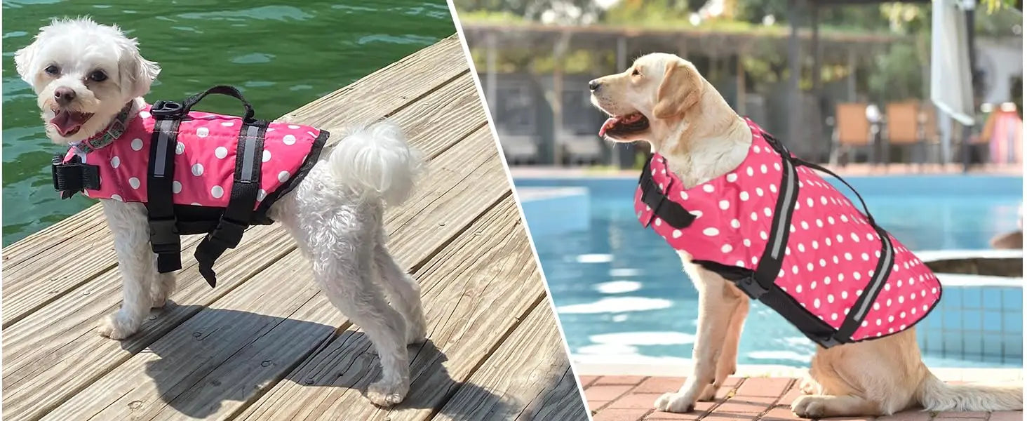 Rip-Stop Adjustable Reflective Dog Life Jacket