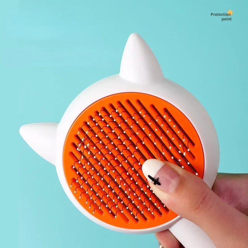 Fun Shaped Self-Cleaning Pet Grooming Brush