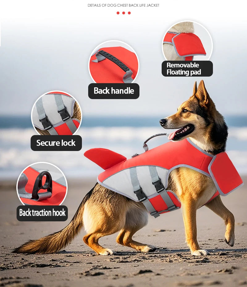 Lifebuoy Reflective Shark Fin Dog Safety Life Jacket
