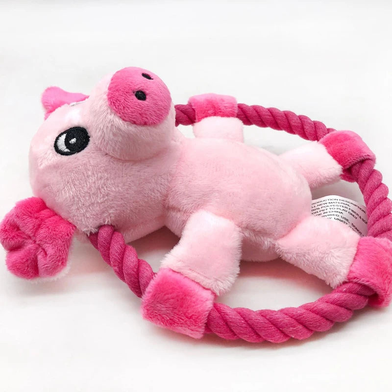 Cartoon Cotton Rope Dog Fetch Toys
