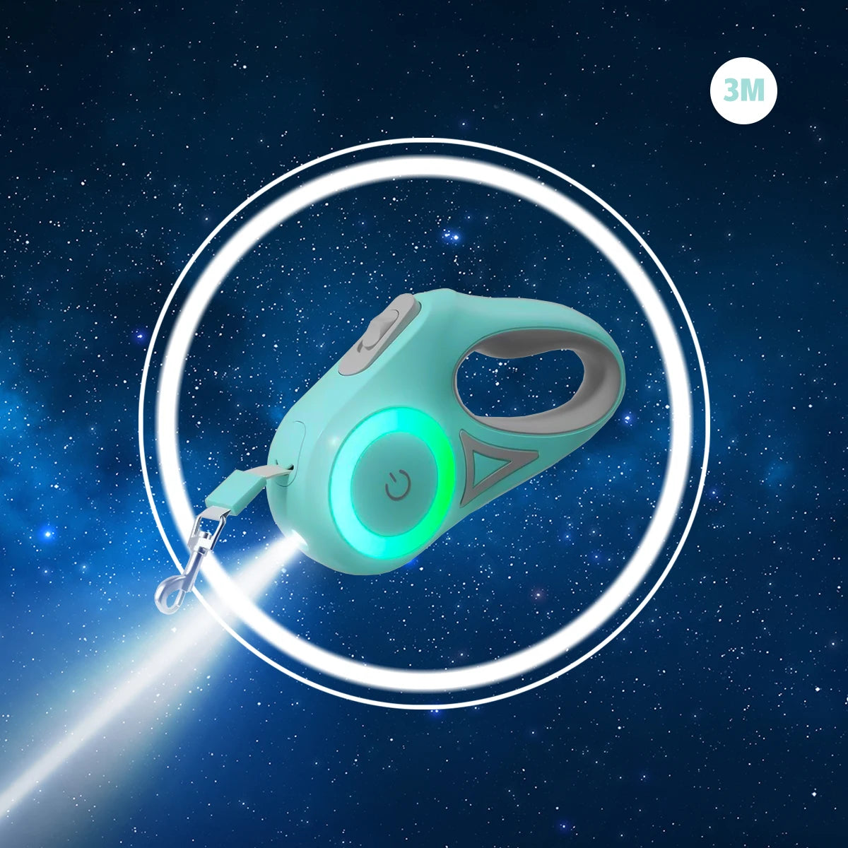 Versatile LED Retractable Lighted Leash