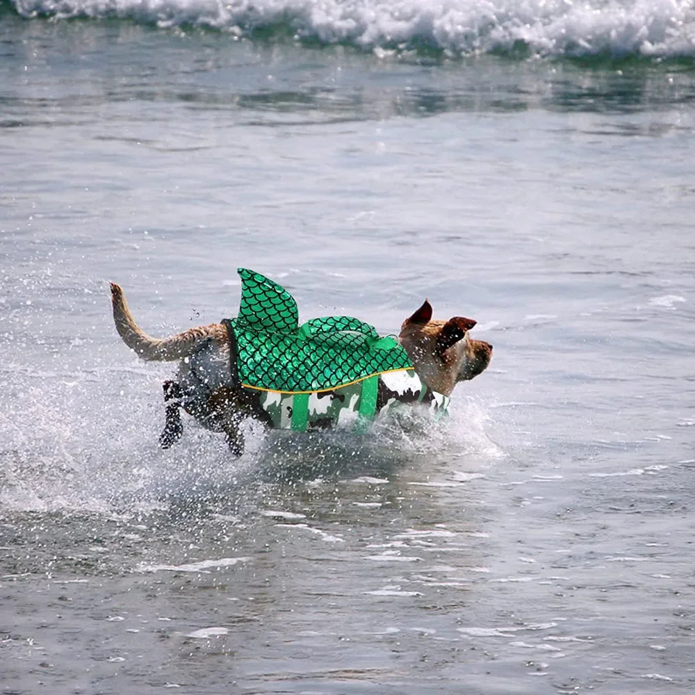 Shark Pets Adjustable Rip-Stop Dog Life Vest