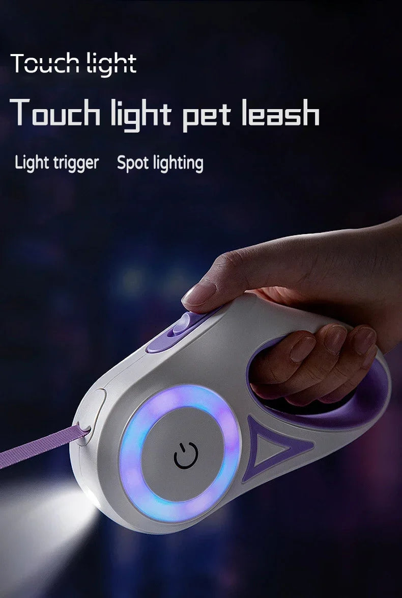 Versatile LED Retractable Lighted Leash