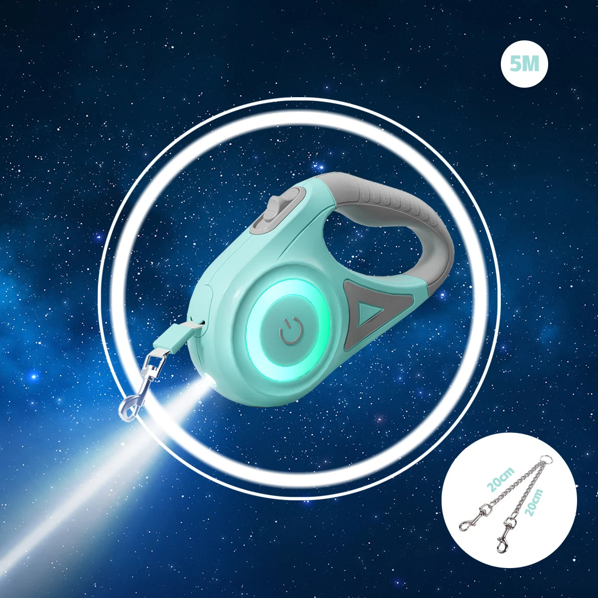 Versatile LED Retractable Lighted Leash