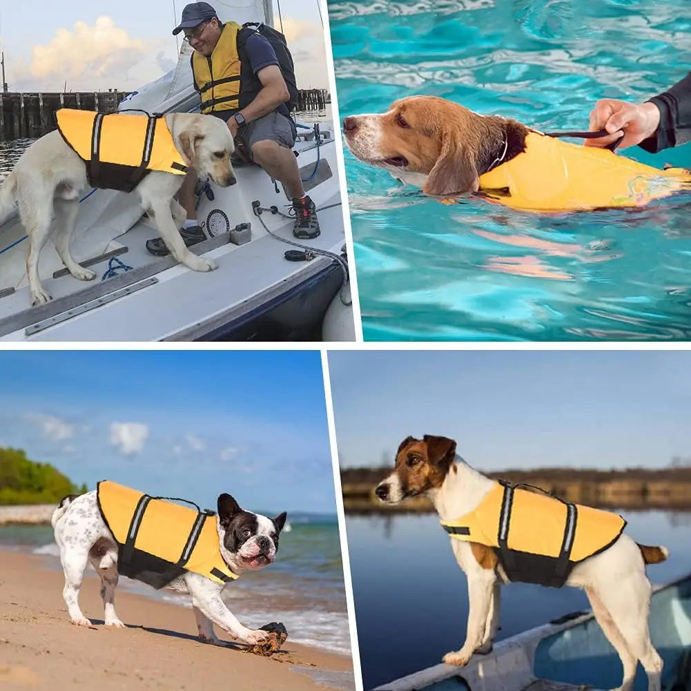Rip-Stop Adjustable Reflective Dog Life Jacket