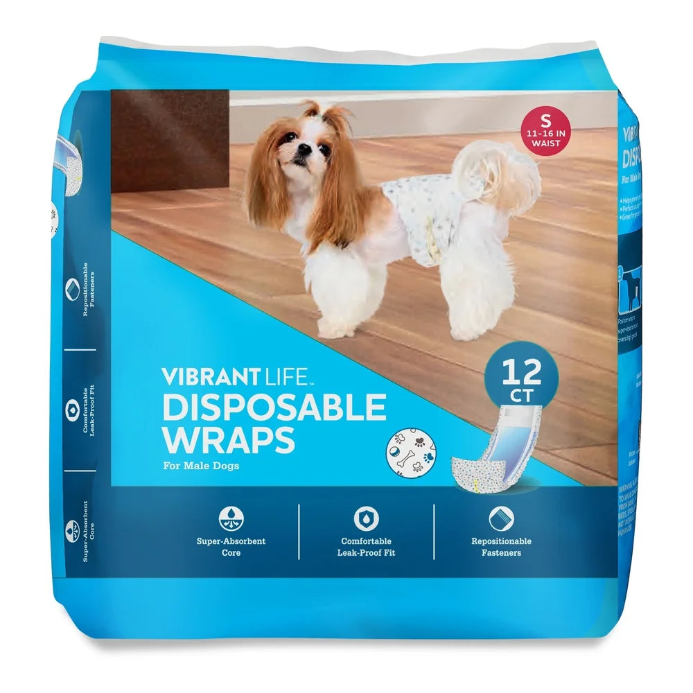 Disposable Super Absorbent Leak-Proof Male Dog Wraps
