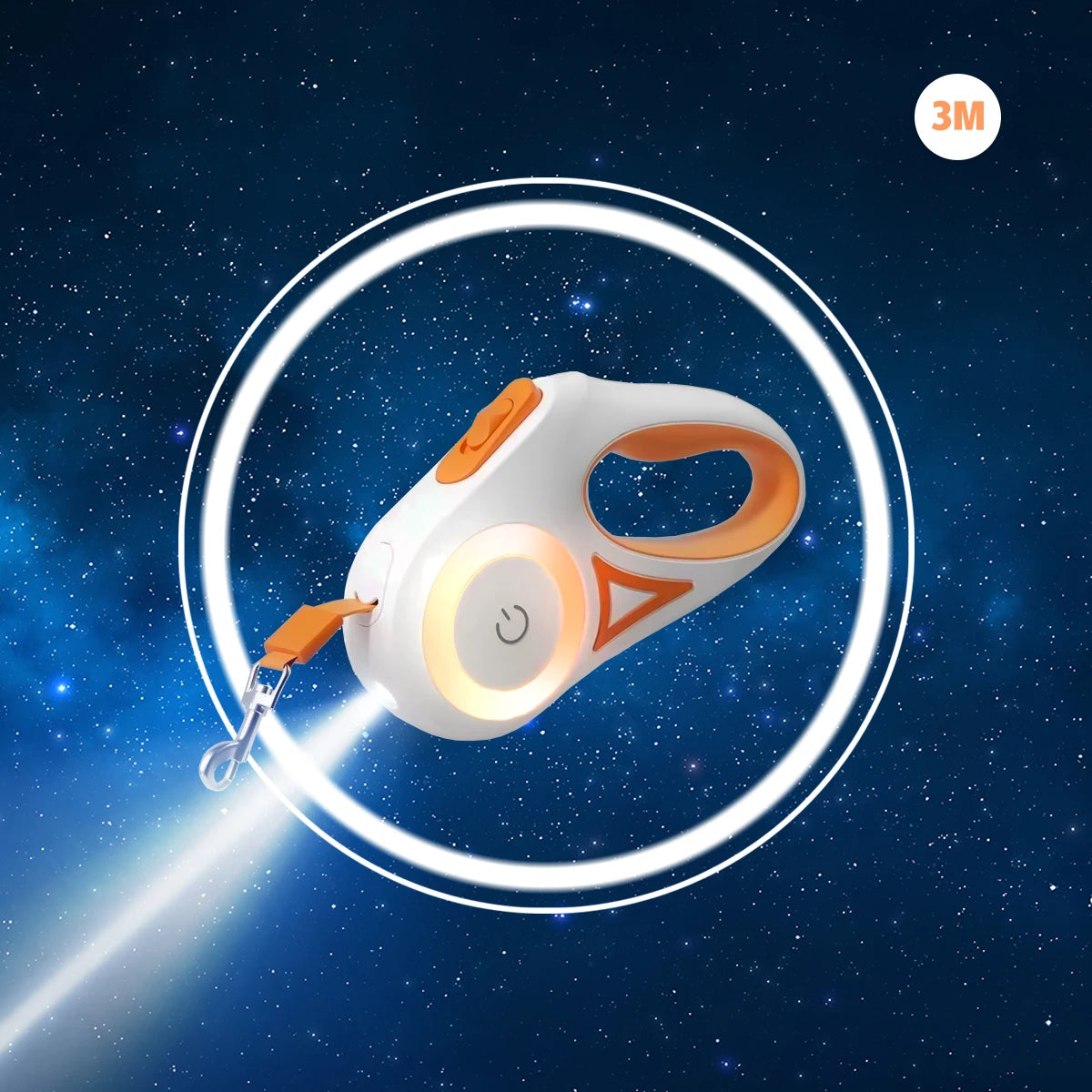 Versatile LED Retractable Lighted Leash