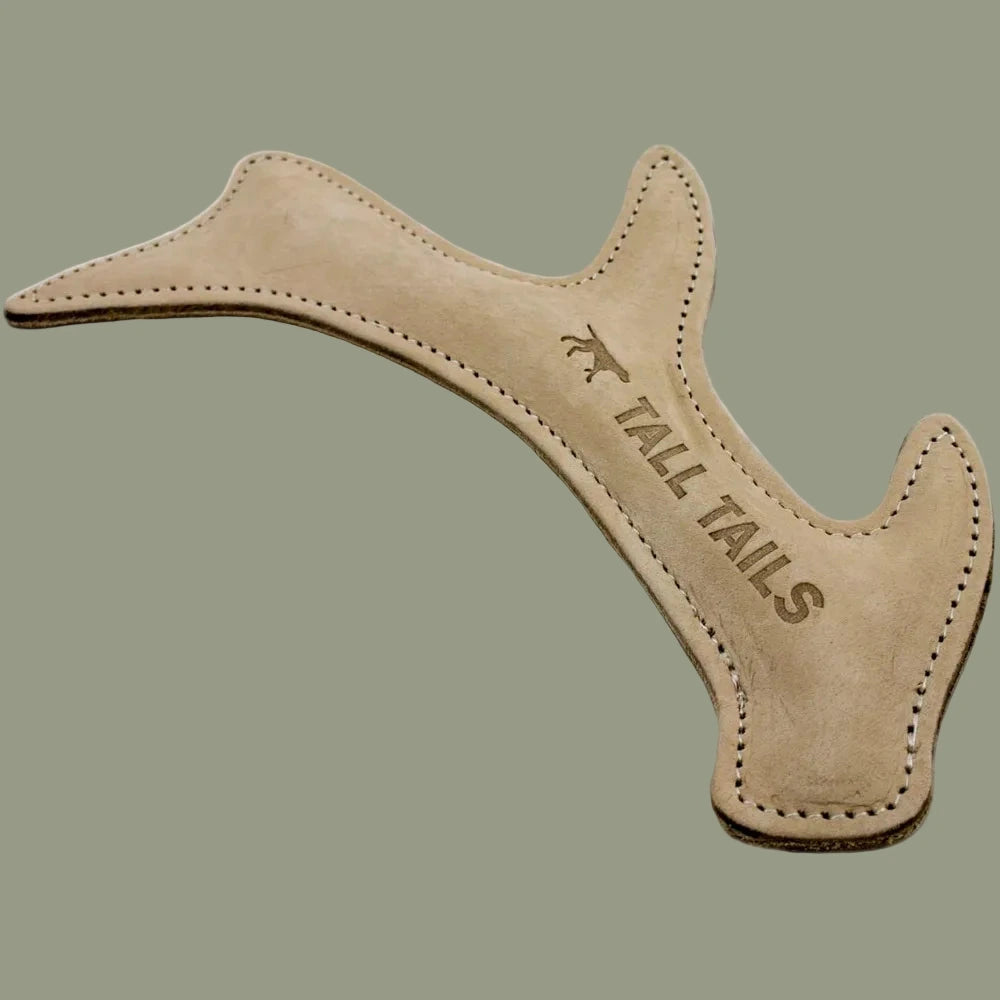 Tall Tails Natural Leather Antler Dog Fetch Toy