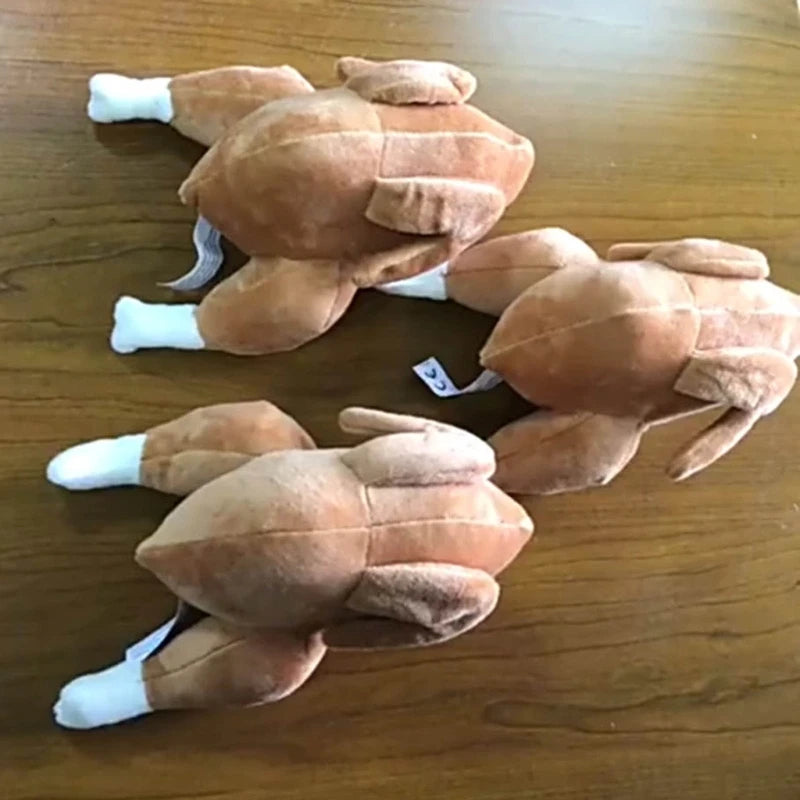 Stuffed Roasted Turkey Plush Squeaky Dog Toy