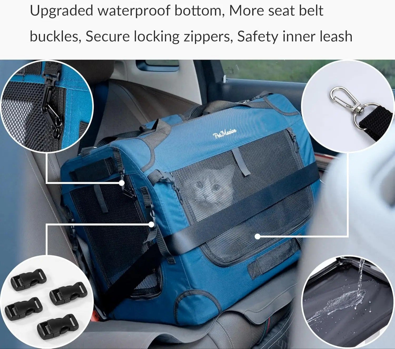 Safe & Comfy Extra Large Capacity Portable Pet Carrier