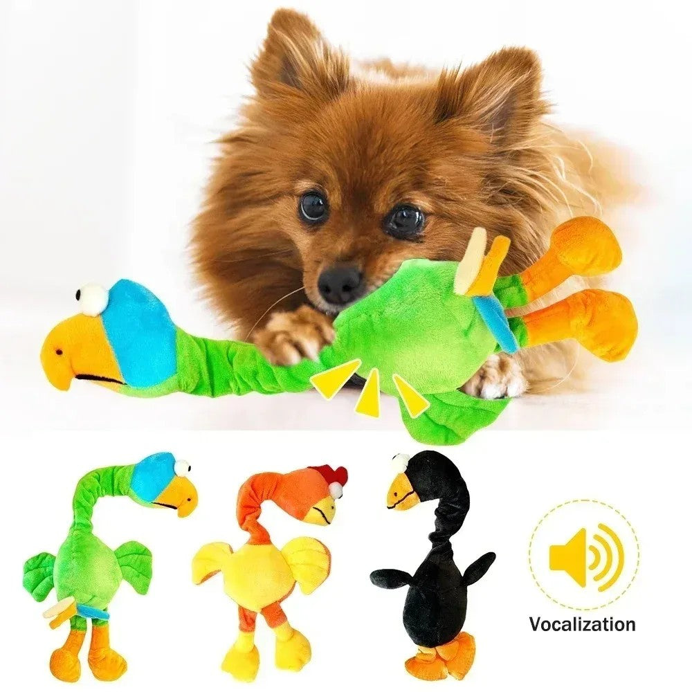 Funny Chicken Squeaky Plush Dog Toy
