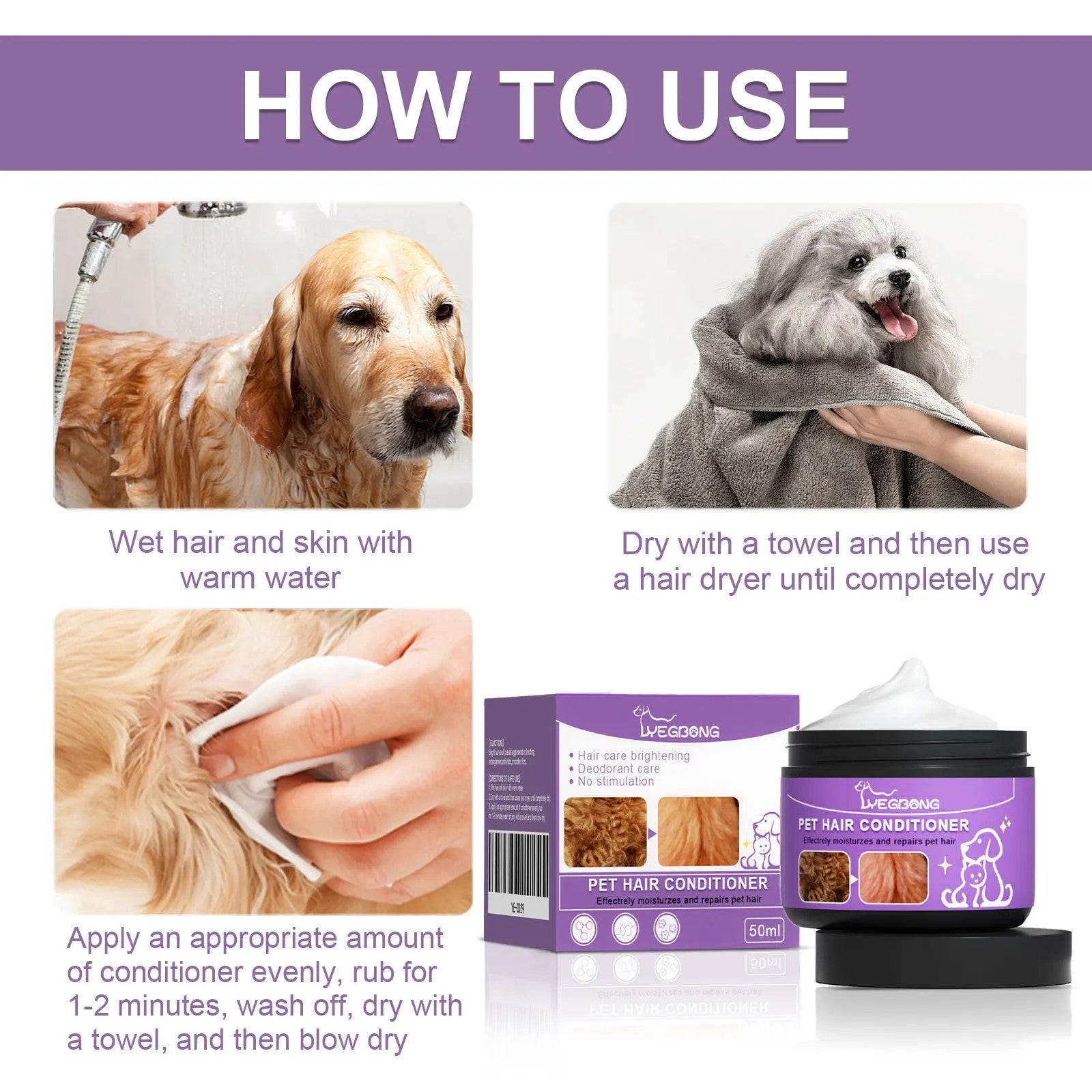 Smoothing Pet Hair Cream Conditioner