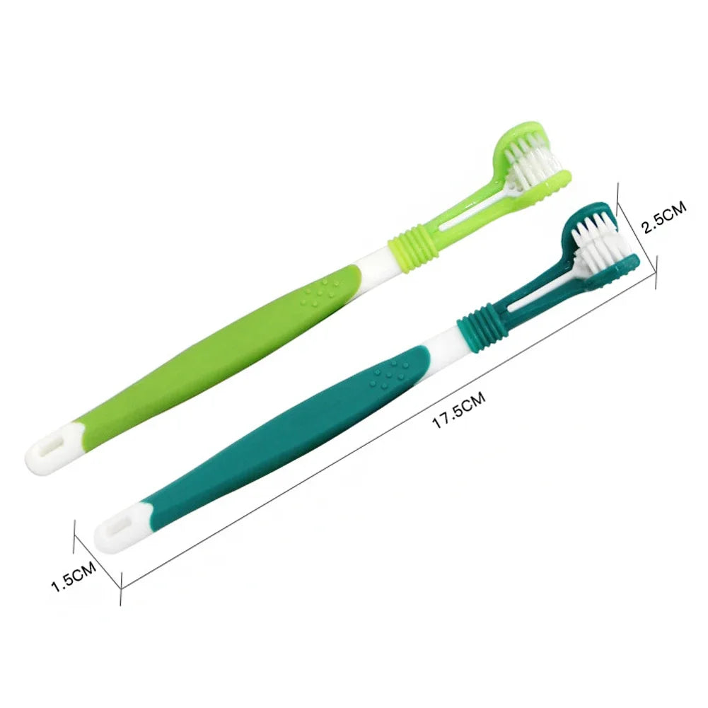 Three-Head Multi-Angle Pet Toothbrush