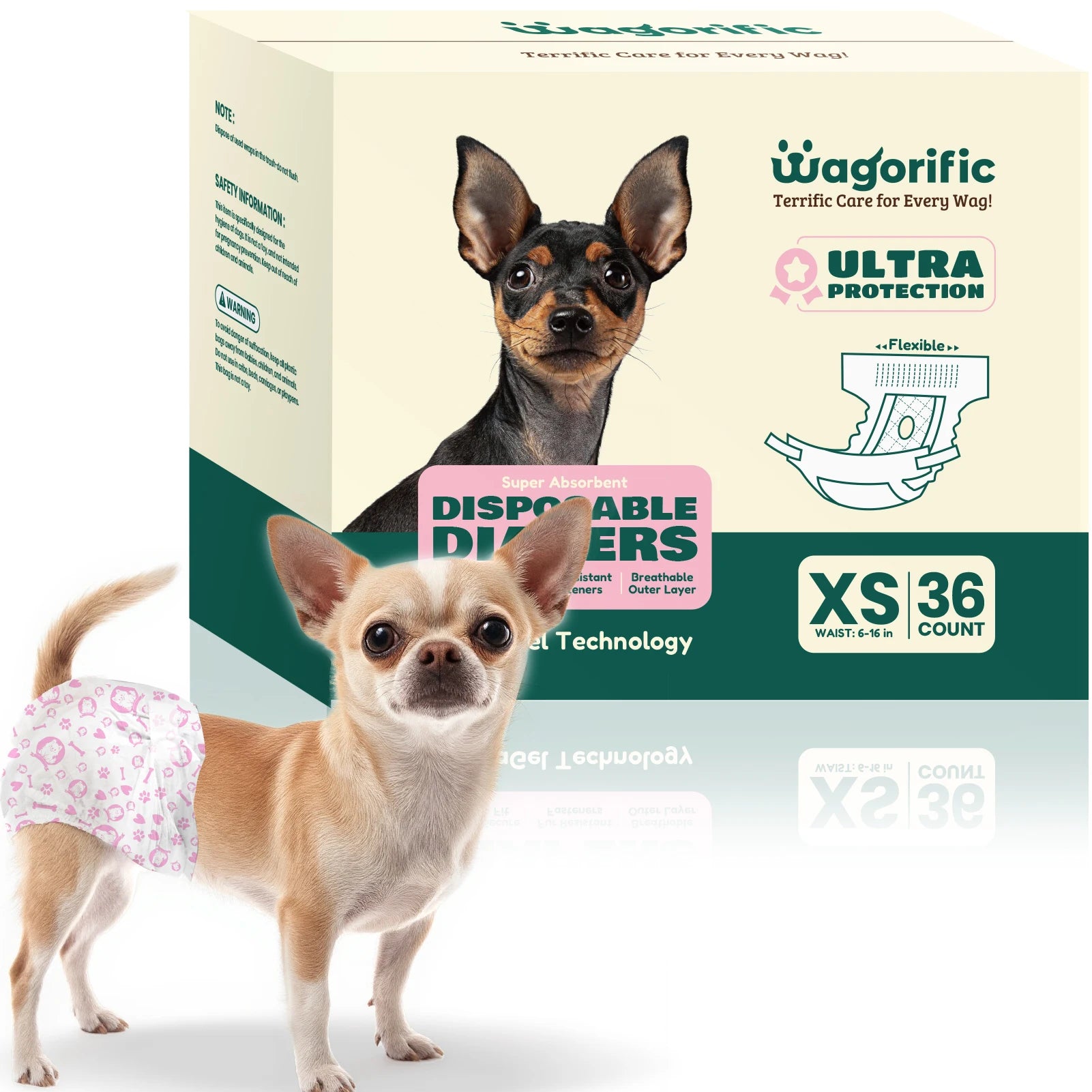 Soft & Breathable Disposable Female Dog Diapers