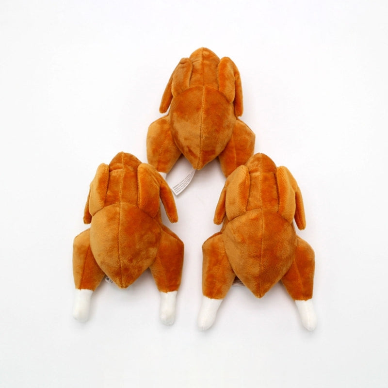Stuffed Roasted Turkey Plush Squeaky Dog Toy