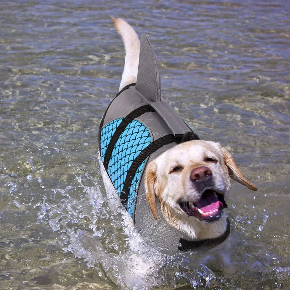 Shark Pets Adjustable Rip-Stop Dog Life Vest