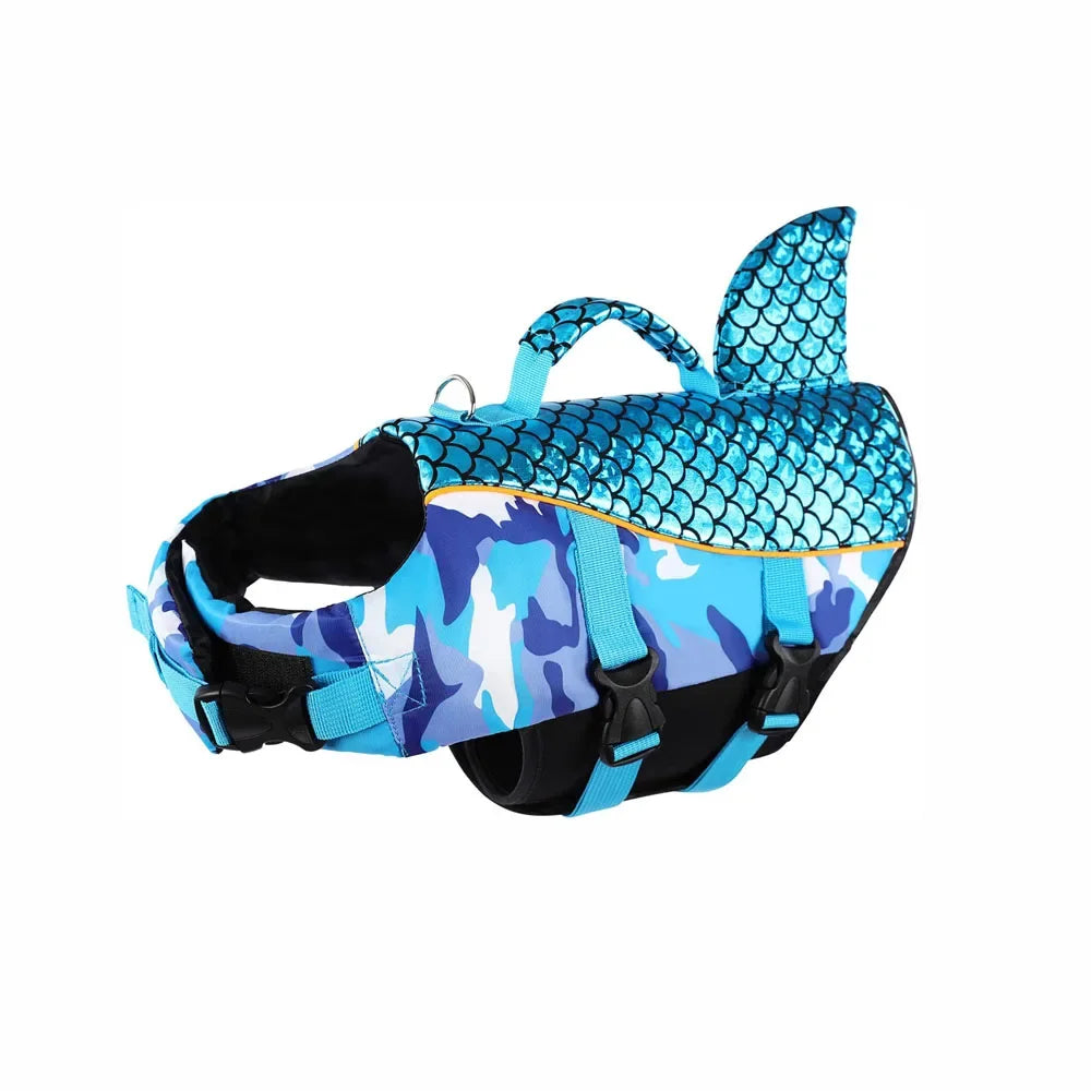Shark Pets Adjustable Rip-Stop Dog Life Vest